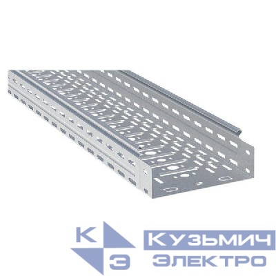 Лоток листовой перфорир. 300х80 L3000 сталь 0.8мм EKF L8030001