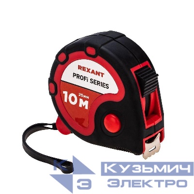 Рулетка измерительная Профи 10мх25мм прорезиненный корпус Rexant 12-9007