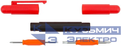 Отвертка для точных работ "мини" 4-в-1 переставная FIT 56180