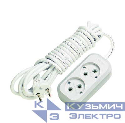 Удлинитель 2х5м без заземл. 10А IP20 Makel MGP104