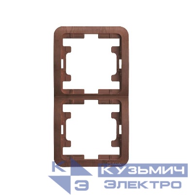 Рамка 2-м Mimoza верт. орех Makel 24032