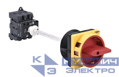 Выключатель-разъединитель 3п 32А IP20 с красн. выносн. рукоят. на дин-рейке/плате с замком SE MSD32340R