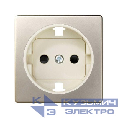 Накладка розетки Simon82 с заземл. шампань/сл. кость 82041-64