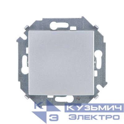 Переключатель проходной 1-кл. СП Simon 15 16А IP20 винтов. зажим механизм алюм. Simon 1591201-033