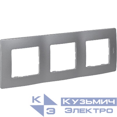 Рамка 3-м Etika алюм. IEK 672553