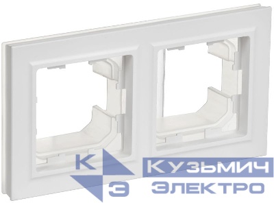 Рамка 2-м BRITE РУ-2-БрАБ-44 IP44 арктич. бел. IEK BR-M22-44-K91