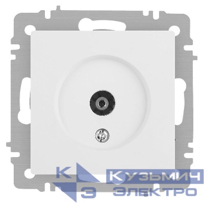 Розетка телевизионная одиночная TV СП Accent 6-301-01М IP20 бел. матов. Intro Б0063603