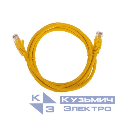 Патч-корд U/UTP CAT 6 RJ45-RJ45 26AWG LSZH желт. 2м Rexant 02-0295-2