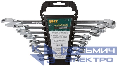 Набор ключей комбинированных в пластиковом держателе "Модерн" набор 9шт ( 6-22мм ) FIT 63443