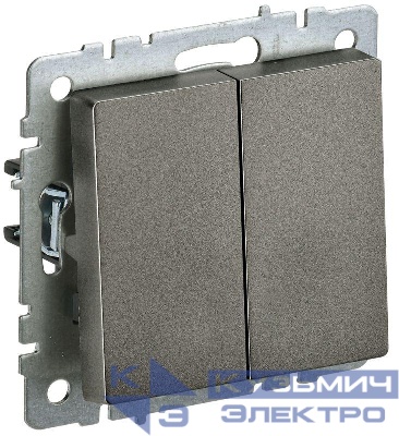 Выключатель 2-кл. СП BRITE ВС10-2-0-БрТБ 10А механизм бронза IEK BR-V20-0-10-K45