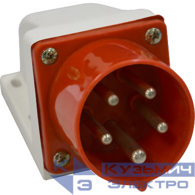 Вилка 525 32А 6h 380AC 3P+PE+N IP44 для монтажа на поверхность КЭАЗ 241218