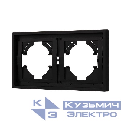 Рамка 2-м FRM-TENDO-SFPL-2-BK пластик. черн. Arlight 054646