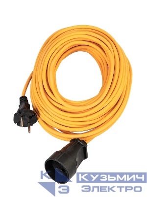 Удлинитель-шнур 1х20м 10A 220В 2200Вт ПВС 2х0.75 УХ10 Россия УХ10 КОСМОС YSHKsm20m-1g(10A)S