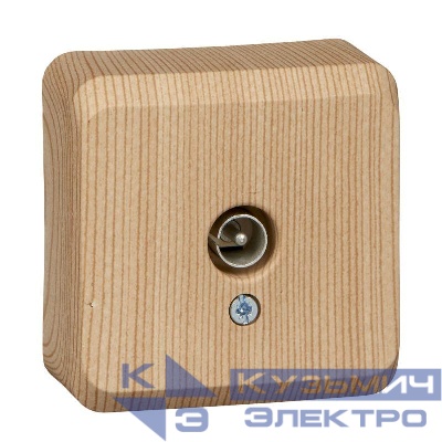 Розетка телевизионная TV 1-м ОП Этюд сосна SE TVA-002D