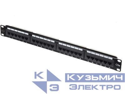 Патч-панель UTP, 19", 24 порта RJ45, cat.5е, 1U, Dual Type, NETKO Expert CKC