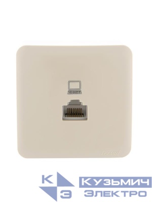 Розетка компьютерная 1-м ОП Viola RJ45 крем. LEZARD 751-0300-139