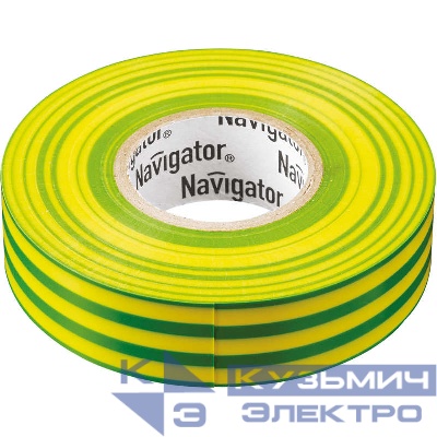 Изолента ПВХ 15мм (рул.20м) жел/зел. NIT-B15-20/YG Navigator 71108