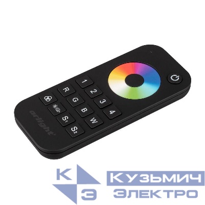 Пульт SMART-R26-RGBW Black (4 зоны 2.4G) (IP20 пластик 5 лет) Arlight 023477