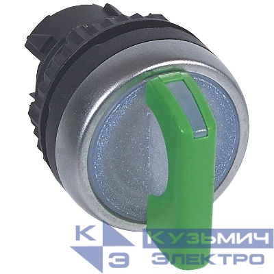 Переключатель 2полож. с инд. с фикс. 90град. (0-1) 12-3час зел. Osmoz Leg 024042