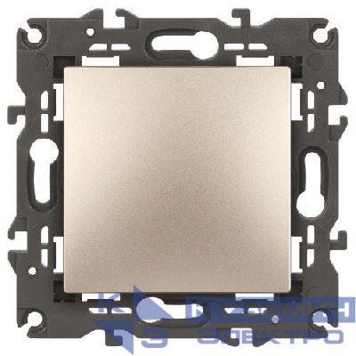 Выключатель 1-кл. СП Elegance 14-1101-04 10А IP20 250В 10AX механизм шампань Эра Б0034211