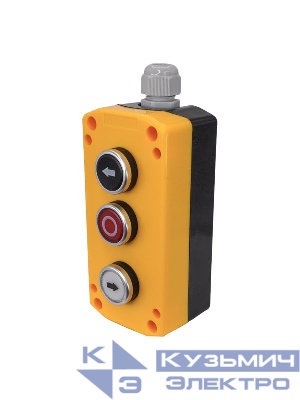 Пост управления ПКУ-22-3251-65У1 1 цилиндр "Стрелка влево" НО бел.; 1 цилиндр "O" НЗ красн.; 1 цилиндр "Стрелка вправо" НО черн.; IP65 Электротехник ET526982