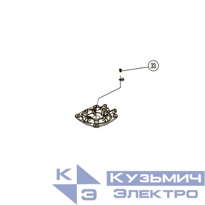 Запчасть №33 для Hybest GSR40A. Винт с поперечной рифленой головкой