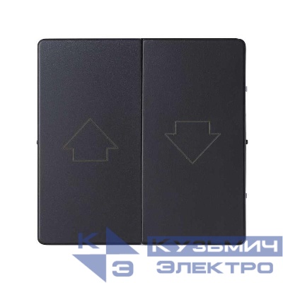 Клавиша двойная Simon82 для жалюзи (75332-39) графит 82028-38