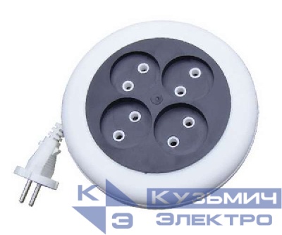 Удлинитель-рулетка 4х7м без заземл. 6А IP20 У6-002 ШВВП 2х0.75 UNIVersal 002-7М