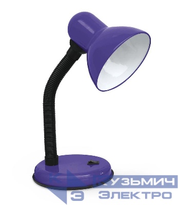 Светильник настольный СНО 22Ф 60Вт E27 230В под лампу на основании с подвесом фиолет. IN HOME 4690612047003