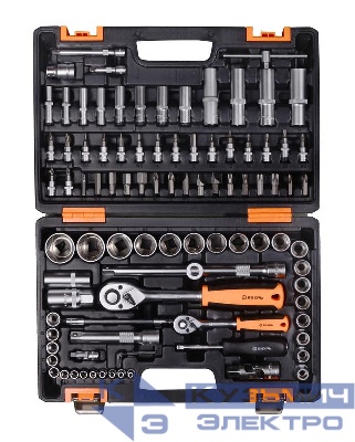 Набор инструментов АВТО 1/2дюйм 1/4дюйм CrV в кейсе 94 предмета Вихрь 73/6/7/7