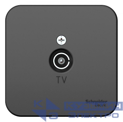 Розетка телевизионная TV ОП Blanca коннектор с изолир. пластиной антрацит SE BLNTA000016