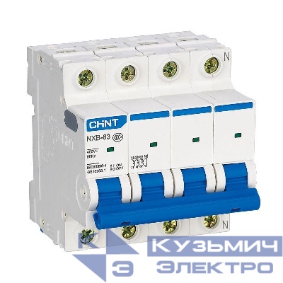 Выключатель автоматический модульный 4п C 25А 4.5кА NXB-63S (R) CHINT 296907