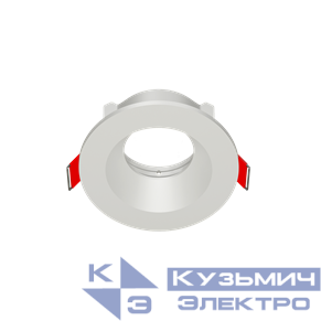 Рамка для модульного светильника FLEX 50 01 90х30 круглая встраив. RAL9010 VARTON V1-R0-00435-10001-2000000