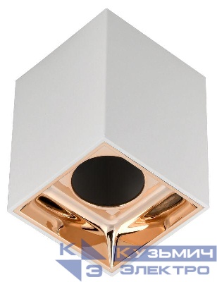 Светильник 4112 накладной поворотный GU10 бел./золото пласт. IEK LT-UPB0-4112-GU10-1-K22