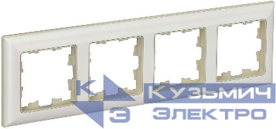 Рамка 4-м BRITE РУ-4-Бр беж./жемчуж. IEK BR-M42-12-1-K10