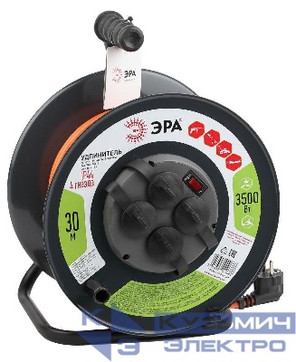 Удлинитель на метал. катушке 4х30м с заземл. 16А IP44 RMx-4es-3х1.5-30m-IP44 ПВС 3х1.5 Эра Б0046850