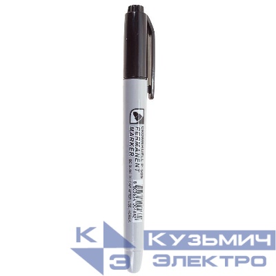 Маркер перманентный "Multi Marker Slim" 2мм пулевидный черн. Crown 08-8201