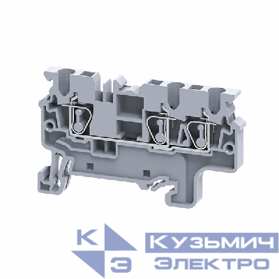 Клемма с тремя контактами пружинная OptiClip СХ-2.5-TRIPLET-I сер. КЭАЗ 289747