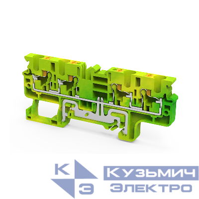 Клемма заземляющая push-in OptiClip CPG-4-QUATTRO-PE-I-(0.2-4)-PEN КЭАЗ 331860