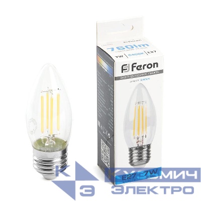 Лампа светодиодная LB-66 7Вт 6400К E27 230В FERON 38272