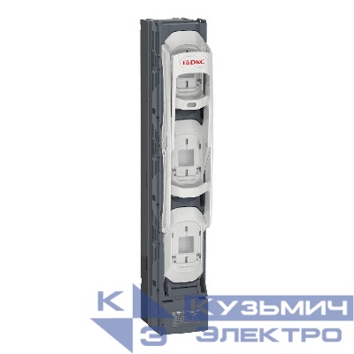 Выключатель вертикальный предохранитель разъединитель 400А 3P с 3х полюсным отключением с выводами "ласточкин хвост" DKC FSV02-T-3U-M10