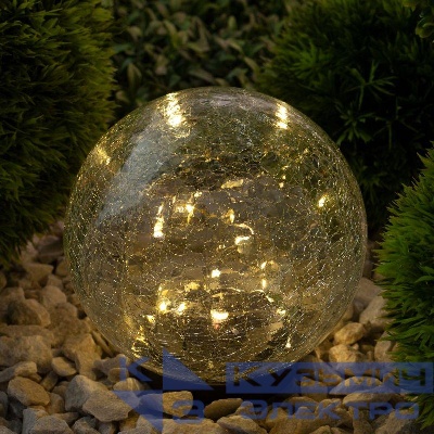 Светильник садовый ERASF012-24 Шар на солнечной батарее 15 LED 15см Эра Б0044232