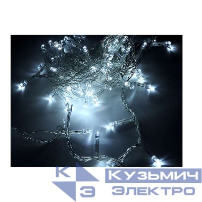Гирлянда светодиодная "Нить" 8м 80LED бел. уличная 8 режимов элементы питания 3хAA SHLights 4690601045126