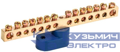 Шина нулевая ШНИ-6х9-14-У1-С на одном угловом изоляторе IEK YNN10-69-14C1-K07