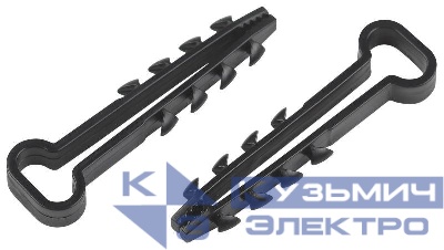 Дюбель-хомут 5-8мм для плоского кабеля NO-224-564 черн. (уп.10шт) Эра Б0066298
