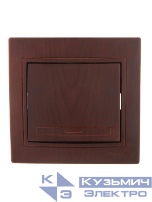 Выключатель 1-кл. СП Mira 10А вишня LEZARD 701-0601-100