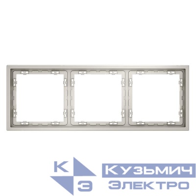 Рамка 3-м S70 пластик. кашемир Voltum VLS100303