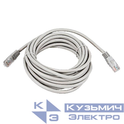 Патч-корд UTP 5e кат. литой 3.0м сер. Rexant 18-1006