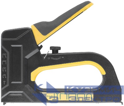 Степлер 6-в-1 для скоб "тип 53" "тип 53F" "тип 140" "тип 28" "тип 300" "тип 500" 4-14мм с регулировкой силы удара рессорныймеханизм алюм. FIT 32168