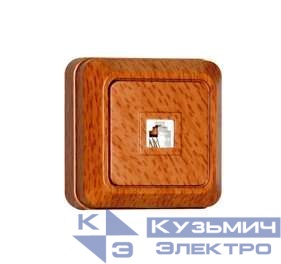 Розетка телефонная 1-м ОП Олимп RJ12 1А бук еврослот UNIVersal 7946765